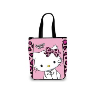 811-0869 ΤΣΑΝΤΑ ΩΜΟΥ PINK LEOPARD CHARMMY KITTY (HELLO KITTY)