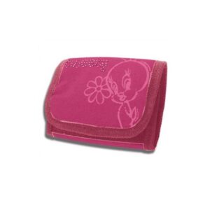 912-0283 ΠΟΡΤΟΦΟΛΙ ΤΡΙΠΤΥΧΟ CANVAS ΡΟΖ TWEETY Looney Tunes