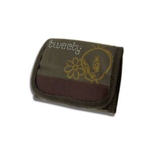 912-0284 ΠΟΡΤΟΦΟΛΙ ΤΡΙΠΤΥΧΟ CANVAS ΧΑΚΙ TWEETY Looney Tunes