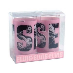 965-0021 RETRO ΠΟΤΗΡΙ 2-PACK ΣΕΤ ΡΟΖ ELVIS PRESLEY